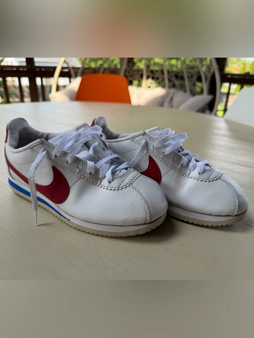 Nike Classic Cortez Forrest Gump USA Olympic Red White Blue 807471-103 Sz 6